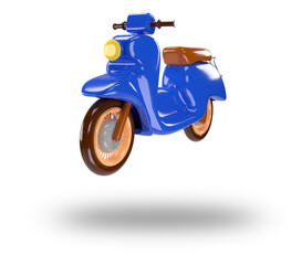 Obraz premium Blue scooter for delivery food and package. 3d render