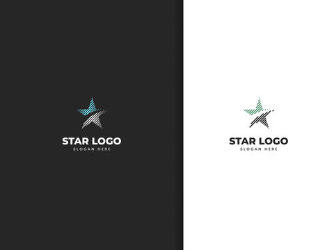 Star logo design, abstract style