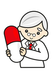 薬を持つ医者