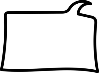 Hand drawing quote text box set. Doodle quote box frame