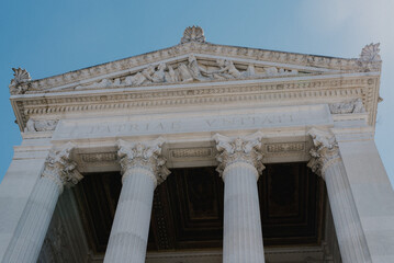 Rome architecture with column, Italy