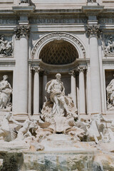 Fototapeta na wymiar Trevi Fountain, Fontana di Trevi in Rome, Italy
