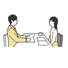 女性に説明をするビジネスマン2
