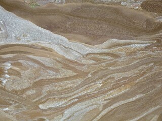 top down drone shot in a quarry