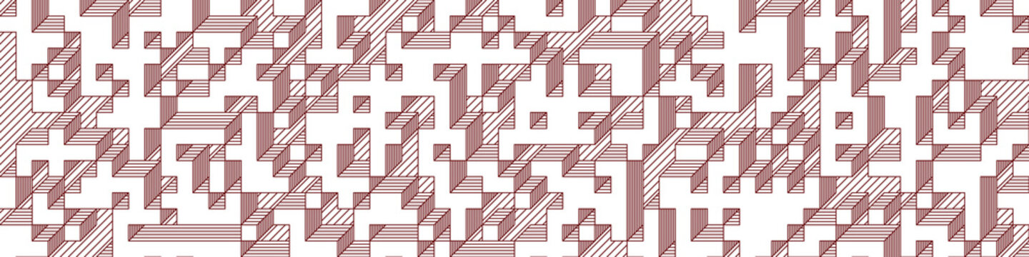 Implementation of Edward Zajec&rsquo;s &ldquo;Il Cubo&rdquo; from 1971. Essentially a Truchet tile set of 8 tiles and rules for placement art illustration