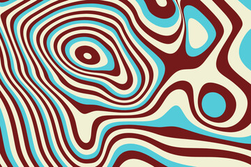 Fototapeta na wymiar Optical illusion striped wavy fluid vector background