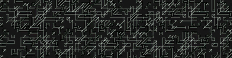 Implementation of Edward Zajec’s “Il Cubo” from 1971. Essentially a Truchet tile set of 8 tiles and rules for placement art illustration