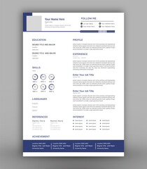 modern print ready cv resume design template