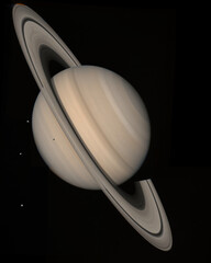 Planet Saturn and his spectacular rings. Elements of this image were furnished by NASA.