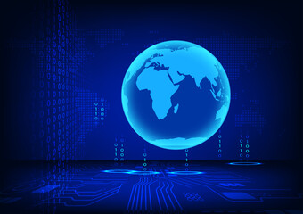 digital abstract background circle Hitech Technology style glow network futuristic vector illustration