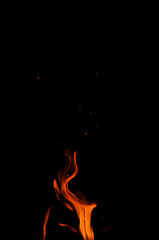 Fototapeta premium Flammes cheminée