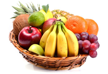 Fruit on a white background
