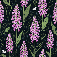 Foxgloves pattern © Natalia
