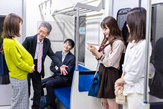 People on the train