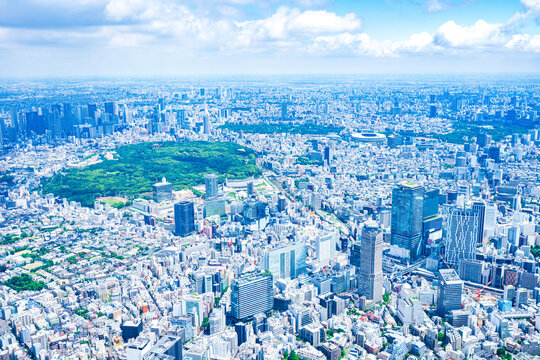 Aerial Photo Of Shibuya, Aoyama, Roppongi, Tokyo