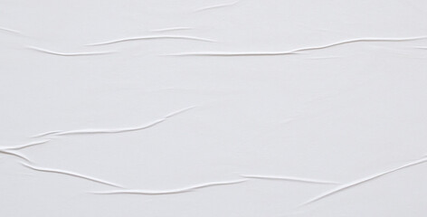 Obraz premium white crumpled and creased paper poster texture background