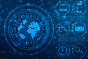 Binary Code Background, Digital Abstract technology background, flowing number one and zero text in binary code format in technology background. Internet Big data Concept