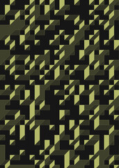 Implementation of Edward Zajec’s “Il Cubo” from 1971. Essentially a Truchet tile set of 8 tiles and rules for placement art illustration