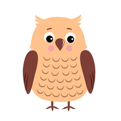 Cute bird. Vector illustration. Owl.