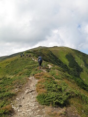 Fototapeta na wymiar Hiking in the Carpathian Mountains