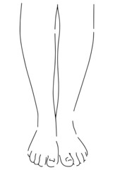 pies para diseño de tatuajes