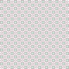 Groovy flowers hippie aesthetic seamless pattern. Funny simple checkerboard print for fabric, paper, stationery. Doodle illustration for decor and design.