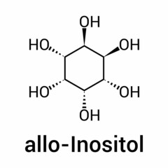 chemical structure of allo-Inositol (C6H12O6)