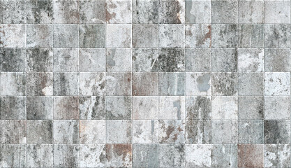 Old ceramic tile with cement texture. seamless pattern. Cement and Concrete Stone mosaic tile.