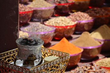 Oriental spices at the old oriental bazaar
