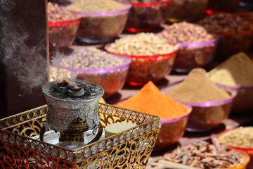 Oriental spices at the old oriental bazaar