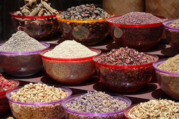 Oriental spices at the old oriental bazaar
