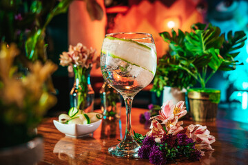 Cocktails floreados