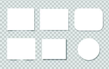 Realistic sticky notes isolated with real shadow