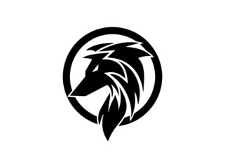 wolf logo design vector symbol graphic idea creative