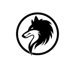 wolf logo design vector symbol graphic idea creative