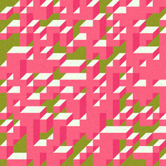 Implementation of Edward Zajec’s “Il Cubo” from 1971. Essentially a Truchet tile set of 8 tiles and rules for placement art illustration