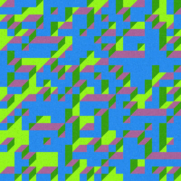 Implementation of Edward Zajec&rsquo;s &ldquo;Il Cubo&rdquo; from 1971. Essentially a Truchet tile set of 8 tiles and rules for placement art illustration