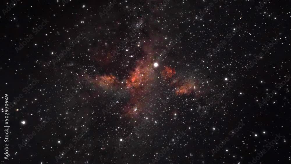 Wall mural infinity of galaxies and stars throughout the universe. seamless looped repetitive animation flight 