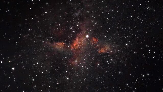Infinity of galaxies and stars throughout the universe. Seamless looped repetitive animation flight through the constellations in the vast space. Background for scientific theme. High quality 4k