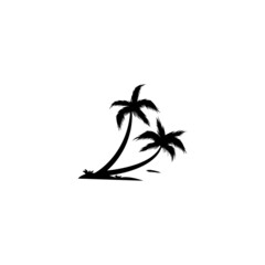 coconut tree Icon Logo Template vector illustration