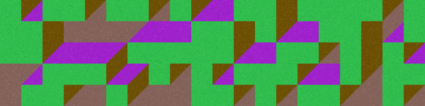 Implementation of Edward Zajec&rsquo;s &ldquo;Il Cubo&rdquo; from 1971. Essentially a Truchet tile set of 8 tiles and rules for placement art illustration