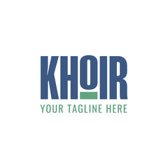 Simple Typography Logo in Arabic Named Khoir