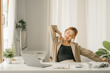 Businessmen are calculating income expenditure and analyzing real estate investment data,...