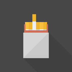 pack of cigarettes flat vector icon illustration