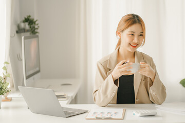 Businessmen are calculating income expenditure and analyzing real estate investment data,...