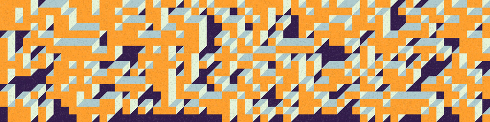 Implementation of Edward Zajec’s “Il Cubo” from 1971. Essentially a Truchet tile set of 8 tiles and rules for placement art illustration