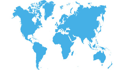 World map. Color vector modern.	