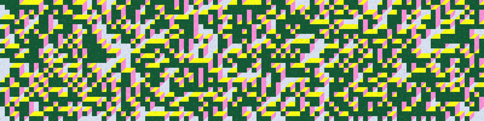 Implementation of Edward Zajec’s “Il Cubo” from 1971. Essentially a Truchet tile set of 8 tiles and rules for placement art illustration