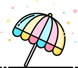 Beach umbrella icon