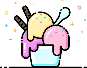 Ice cream cup icon